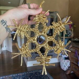 Handmade Macramé Rope Snowflake Ornament